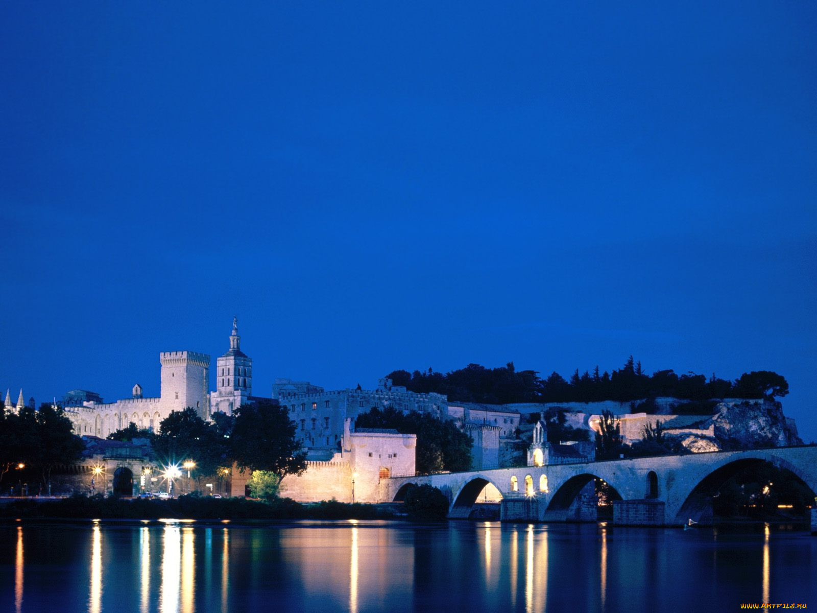 bridge, on, the, river, rhone, avignon, vaucluse, france, , , 